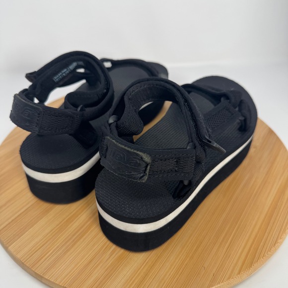 Teva Flatform Universal Mesh Print Black Platform Sandals 1102451 Womens 7 - Picture 8 of 11